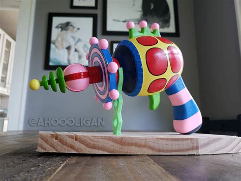 printed killer klowns raygun painted cotton candy ray gun