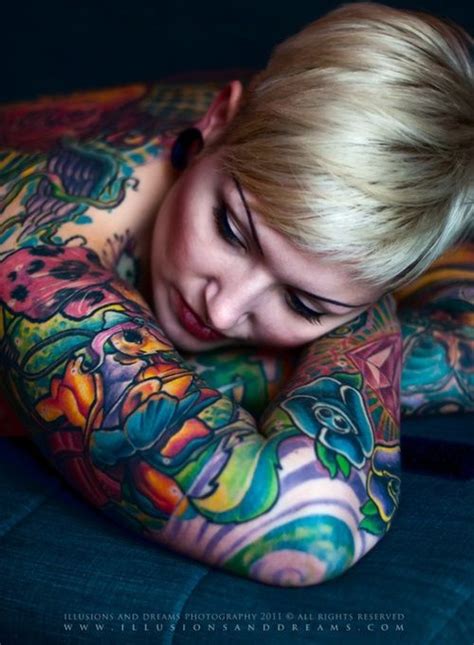 Sleeved Girl Tattoo Tattoos Ink Girl Tattoos Tattoo Photography