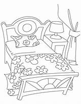 Furniture Cama Colouring Coloringhome Coloriages Objets Outros Buscando Insertion sketch template