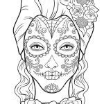 printable day   dead coloring pages everfreecoloringcom