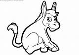 Donkeys Coloring Pages Print sketch template