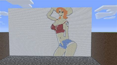 minecraft pixel art sexy nami one piece youtube