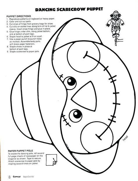 scarecrow template printable  printable blank world