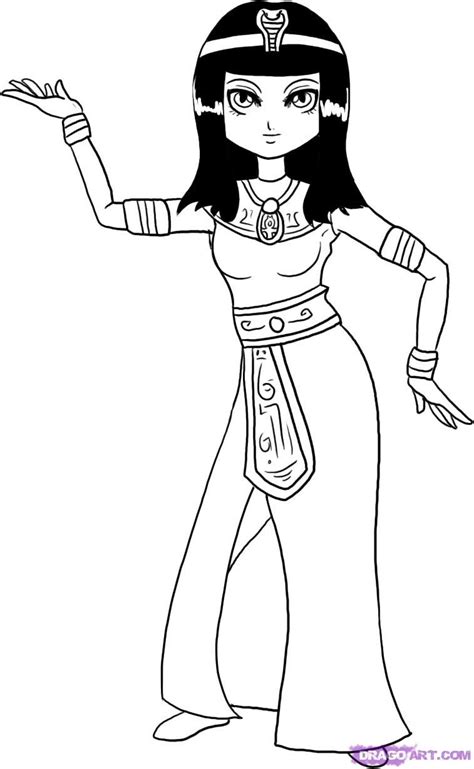How To Draw An Egyptian Person Step By Step Drawing Guide By Dawn
