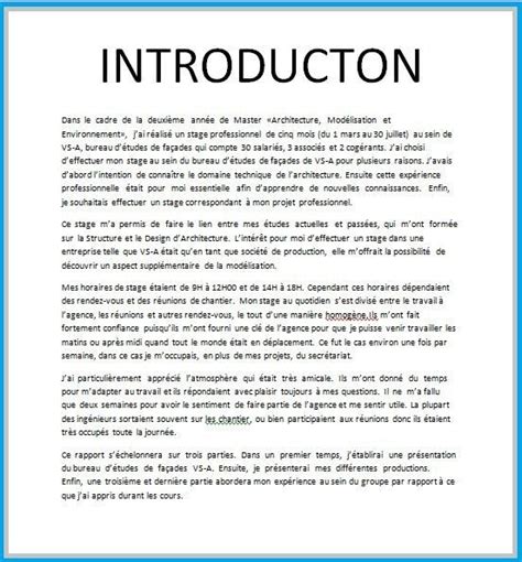 introduction de rapport de stage images   finder