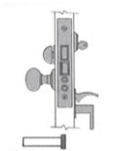 baldwin  entrance emergency egress mortise lock  strike   backset