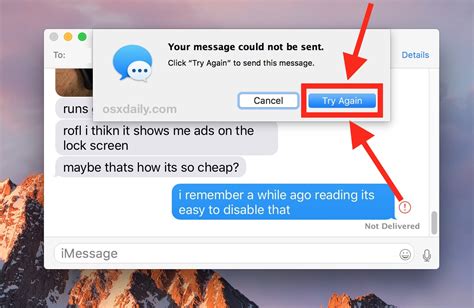 resend  message  delivered  mac messages