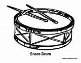 Drum Snare Drums Coloring Colormegood Music sketch template