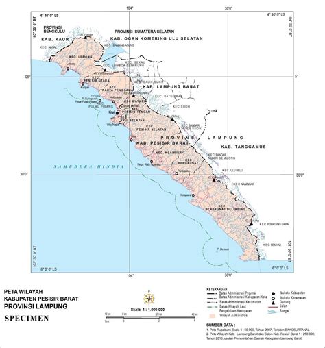 peta kabupaten pesisir barat
