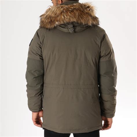 schott nyc parka fourrure artica  vert kaki laboutiqueofficiellecom