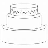 Cake Blank Templates Template Printable Wedding Coloring Tier Printablee Via sketch template