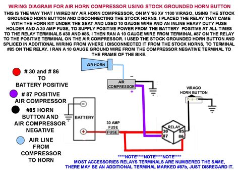 wiring diagram  motorcycle horn  relay wiring diagram