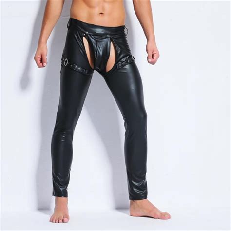 Buy Sexy Men S Black Faux Leather Pants Men S Long