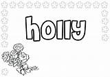 Coloring Name Pages Printable First Decoration Brilliant Getcolorings Color Holly Getdrawings Popular sketch template