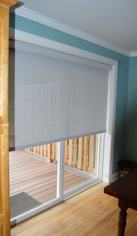 Roller Shades On Sliding Glass Door Mcfeely Window Fashions