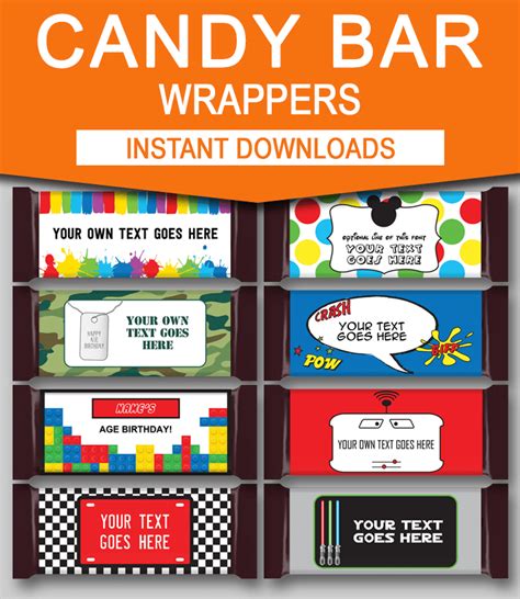 templates  candy bar wrappers faredax