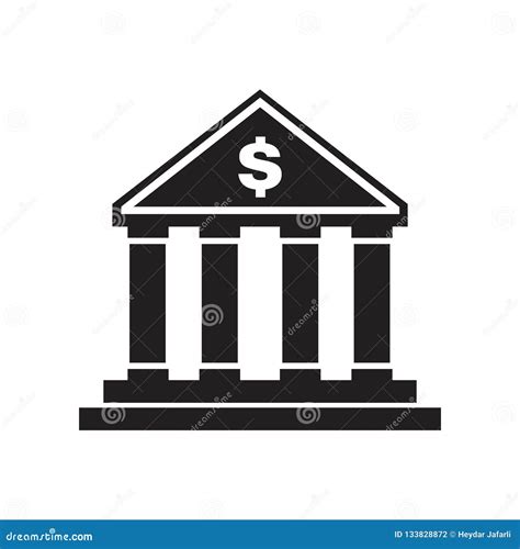 bank symbol icon vector sign  symbol isolated  white background bank symbol logo concept