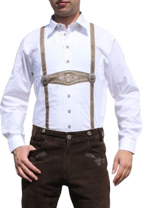 Traditional Bavarian Shirt For Lederhosen Oktoberfest With Decorations