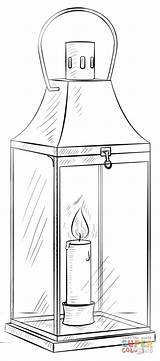 Lantern Coloring Pages Drawing Printable Kids Draw Paper sketch template