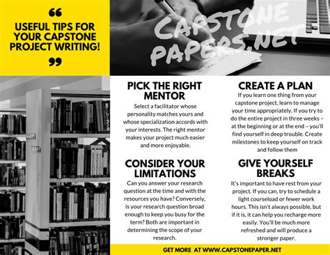 pin  capstone project writing tips guides