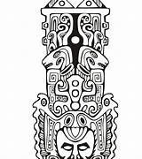 Totem Pole Coloring Pages Kids Getcolorings Printable Getdrawings Color sketch template