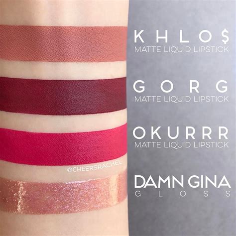 Swatches Of The Limited Edition Kylie Cosmetics Koko Kollection Matte