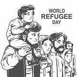 Refugee Drawn Hand Family Vector Vecteezy sketch template