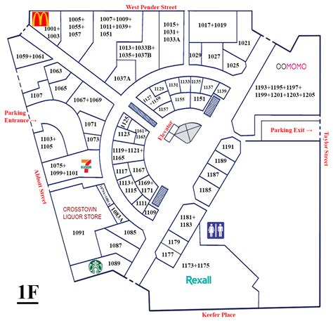 directory floor plan vancouver shopping mall international village