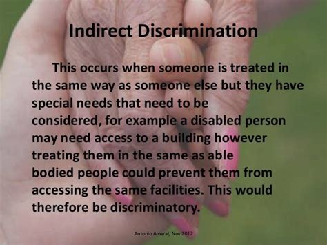 What Is Indirect Discrimination In Health And Social Care