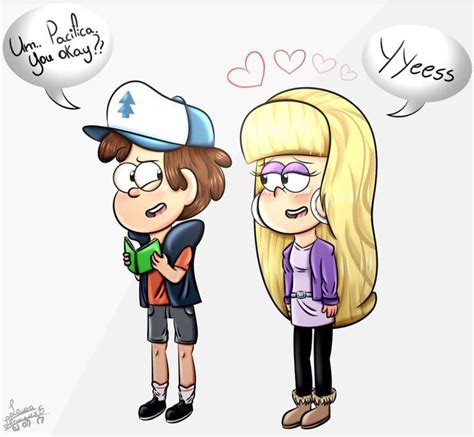 pacifica you okay credit t dipper and pacifica gravity falls art