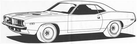 muscle car coloring pages pin cuda colouring pages  pinterest kids