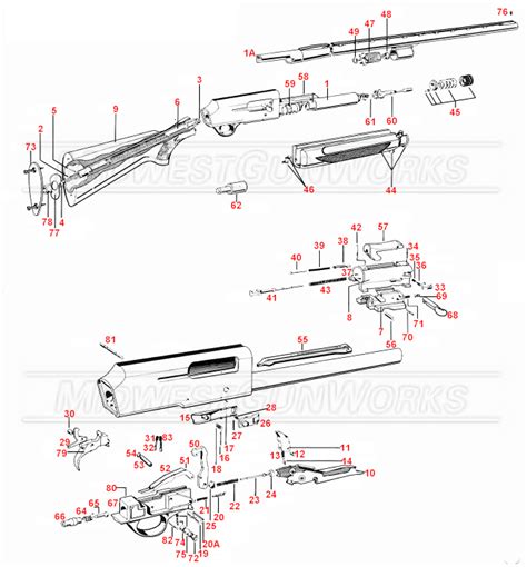 browning shotgun parts diagram
