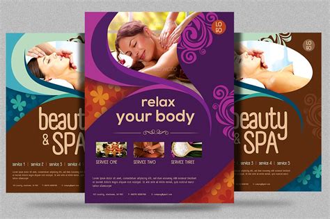 beauty spa promotion flyer v2 flyer templates ~ creative market