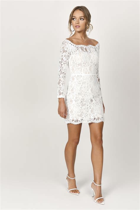 Adelyn Lace Bodycon Dress In White 78 Tobi Us