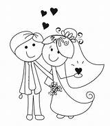 Noivos Noivinhos Desenho Casal Casamento Para Branco Preto Escolha Pasta sketch template