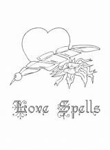Wiccan Coloring Pages Spells Book Spell Choose Board sketch template