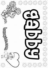 Gabby Coloring Pages Name Names Color Girls Print Hellokids Girly Source sketch template