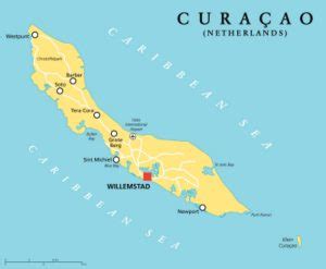 kaart ligging curacao tijdverschil meer weetjes