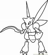 Pokemon Scyther Coloring Pages Go Getcolorings Printable Getdrawings Template Color Pokémon Coloringpages101 sketch template