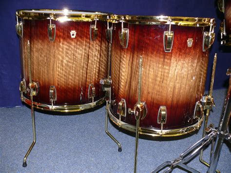 ludwig legacy exotic drumset  mahogany burst  black limba drum