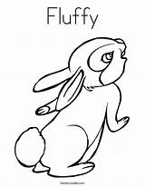 Coloring Bunny Pages Fluffy Rabbit Rabbits Color Print Carrots Bugs Twistynoodle Printable Hare Outline Built California Usa Thumper Noodle sketch template