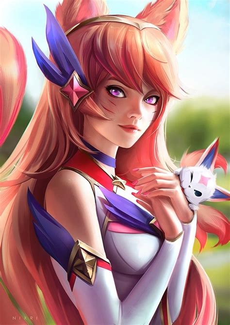 Star Guardian Ahri Skin League Of Legends Game Drawing