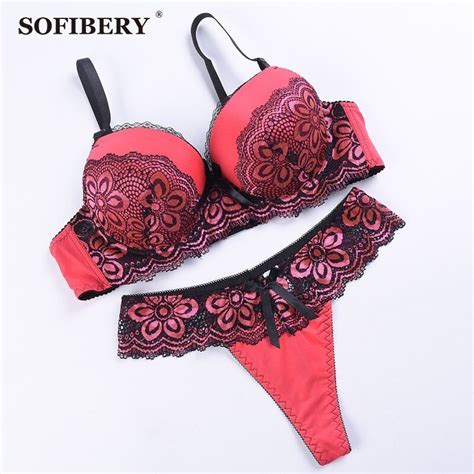 sofibery sexy ladies underwear lace bra and briefs sexy bra sets mk009