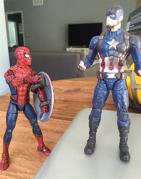 Marvel Legends Civil War Spider Man 3 Pack In Hand Photos