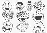 Sesame Street Coloring Pages Printable Characters Kids sketch template