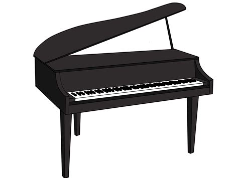 how to draw a piano via piano drawings