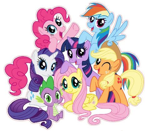 pony friendship  magic group shot set removable