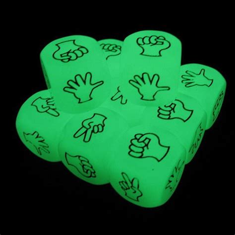 buy 10 x glow in the dark game dice adult