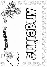 Angelina Coloring Pages Name Color Hellokids Print Sheets sketch template