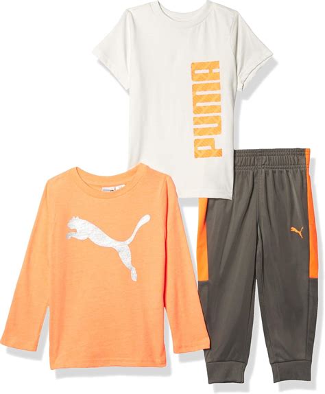 puma boys short long sleeve jogger set amazoncouk clothing